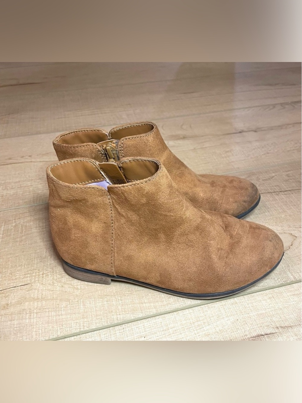Cat & Jack Girls Ankle Boots in Caramel Tan Size 1